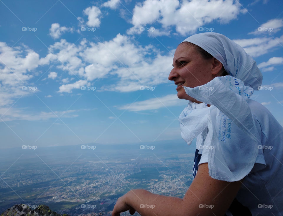 selfie into the clouds