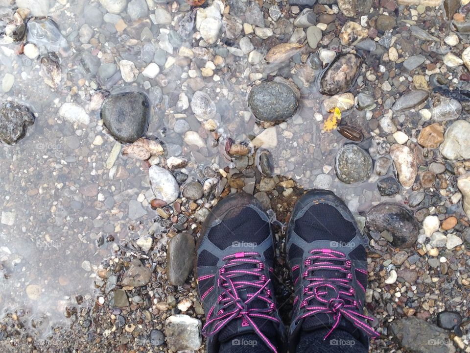 Standing near a creek 