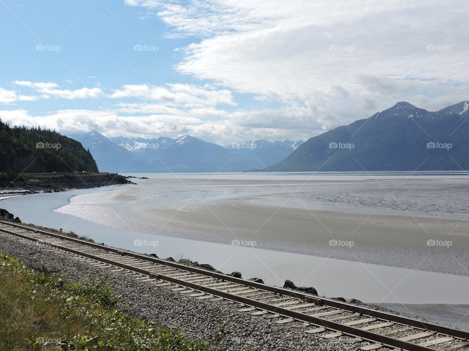 Mudflat Along The Railroad 