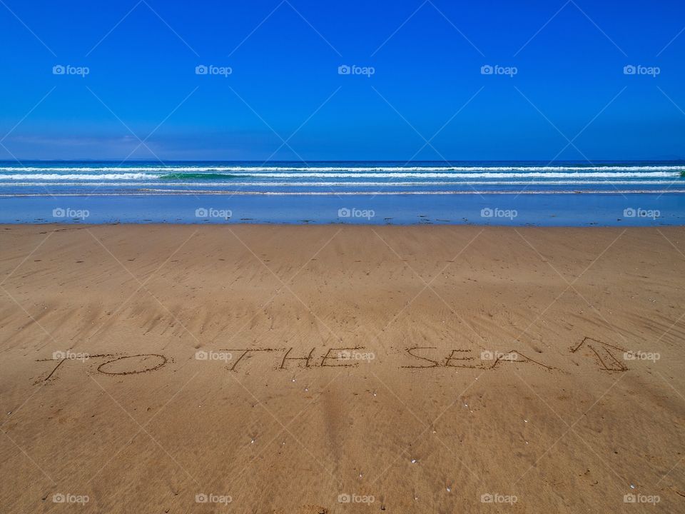 Sand writing 