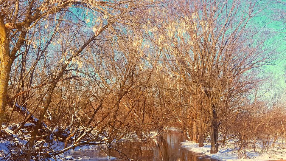 winter river
