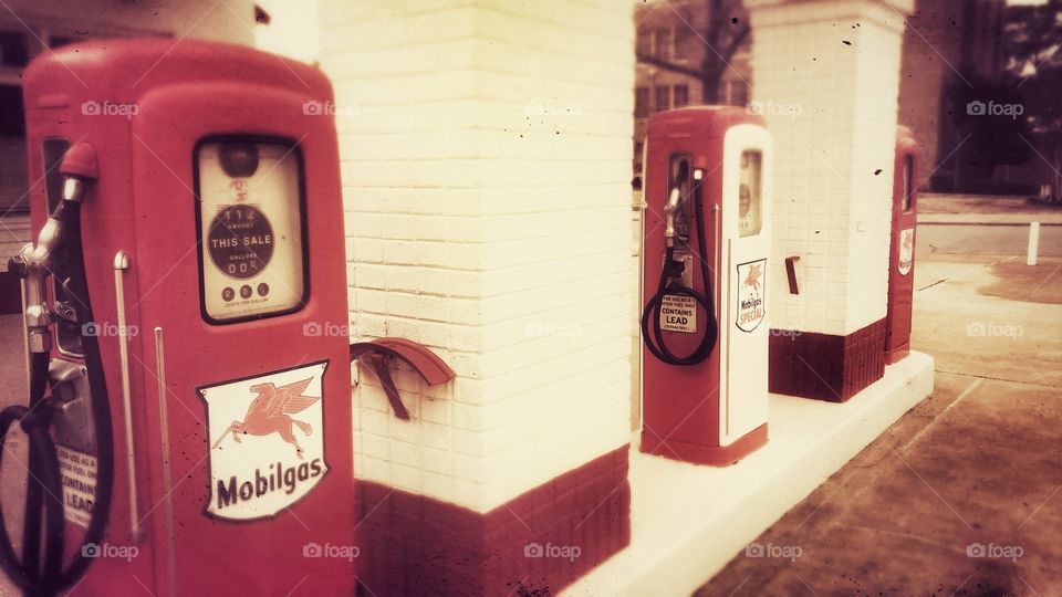 Old School Gas. historical gas station