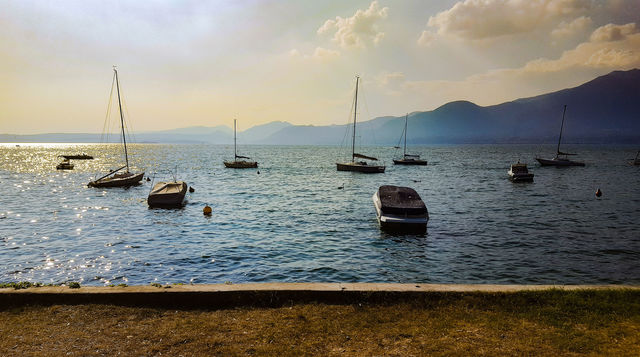 Port in Tori del Benaco in Italy