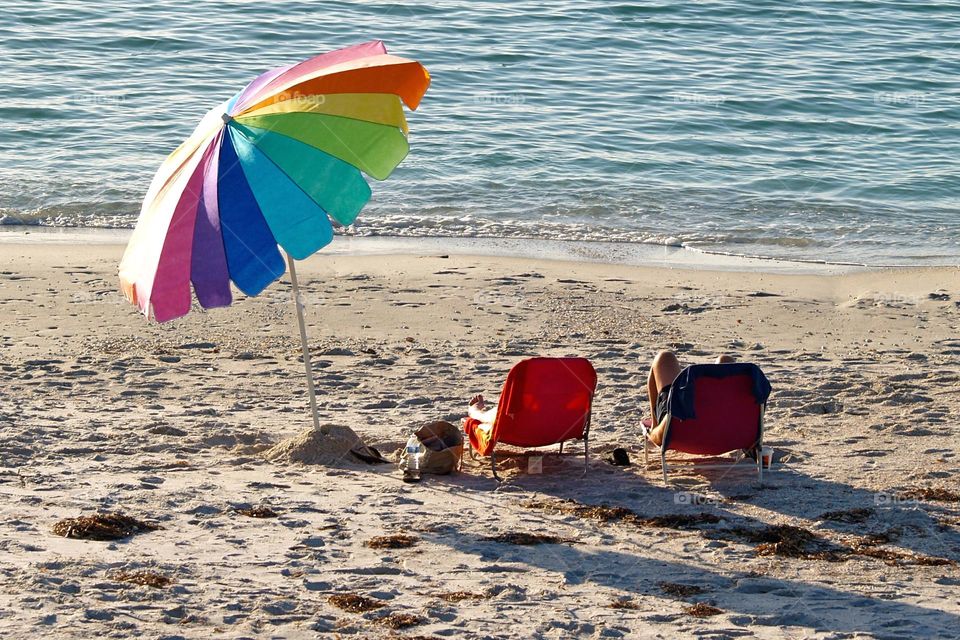 Relaxing on the beach 