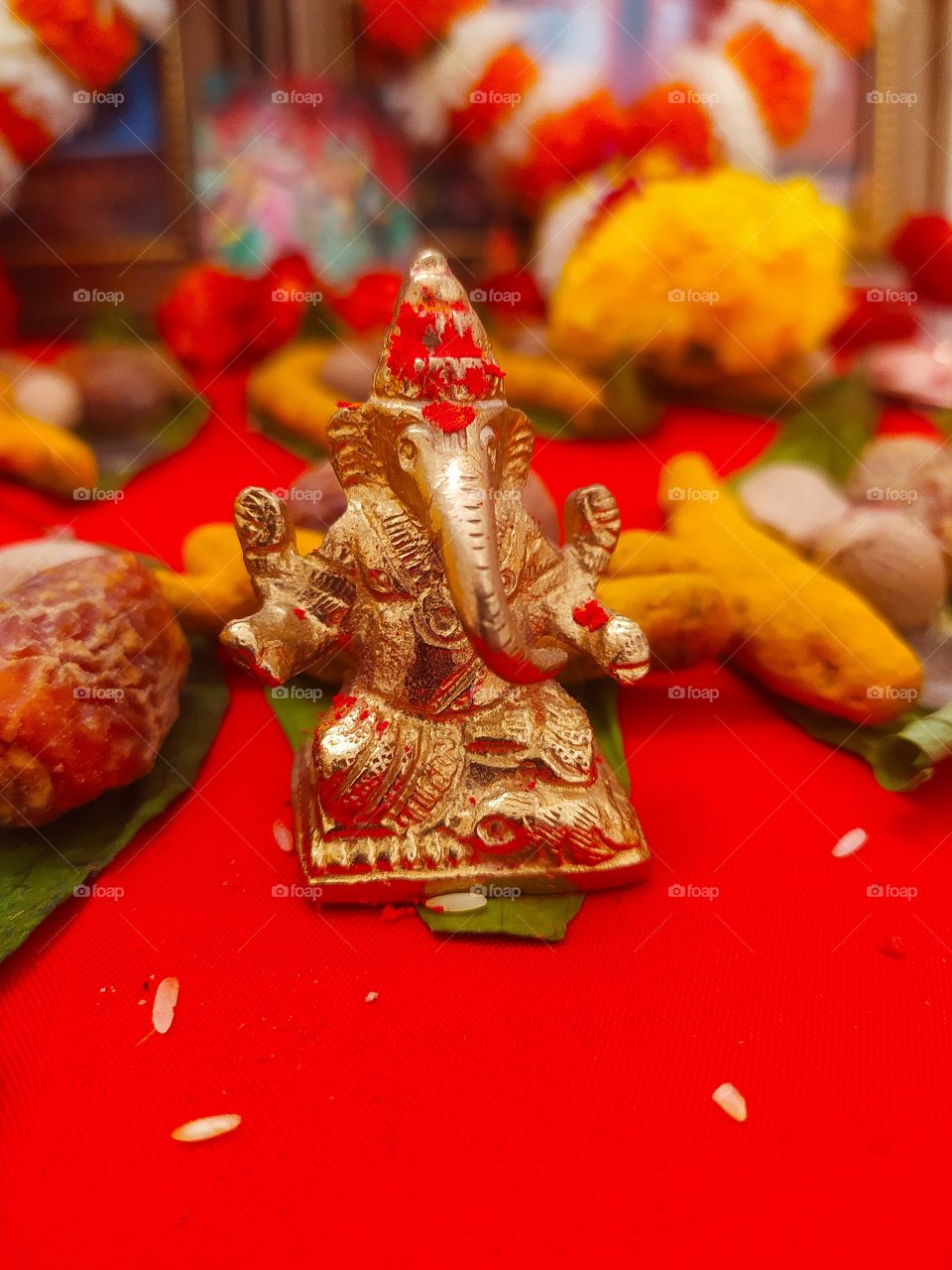 Lord shri ganesha also name lambodara blessings image