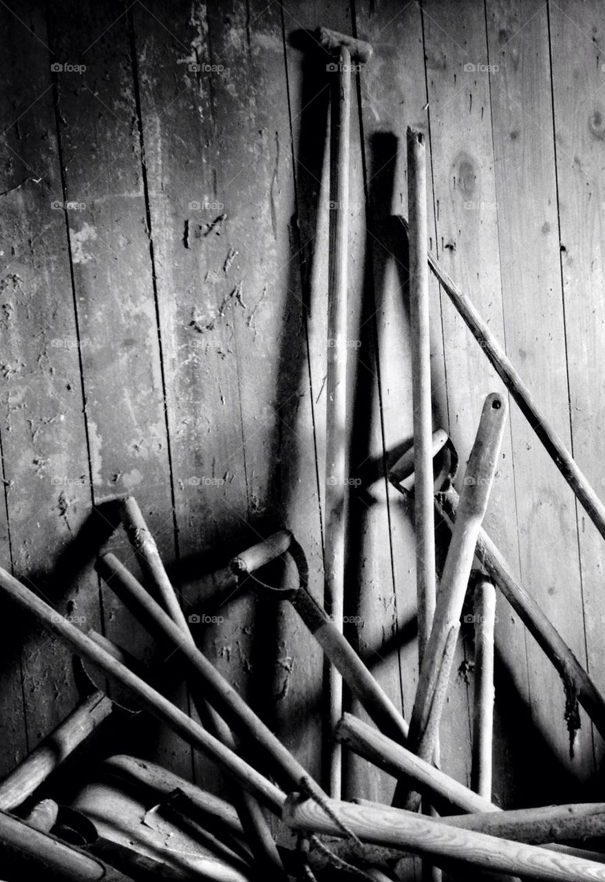 Old and dusty shovels