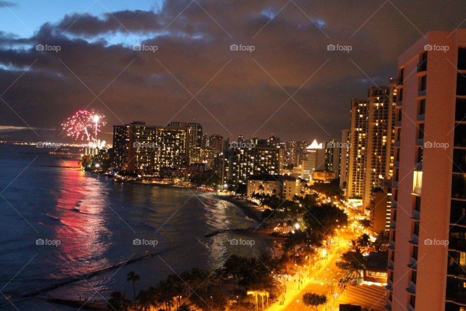 Fireworks Over Waikiki