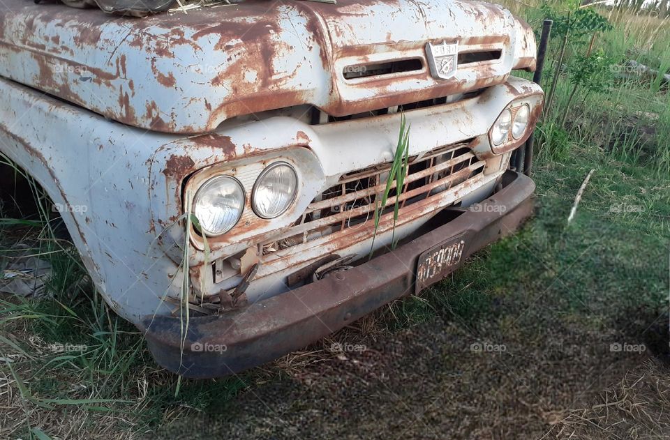 la camioneta abandonada