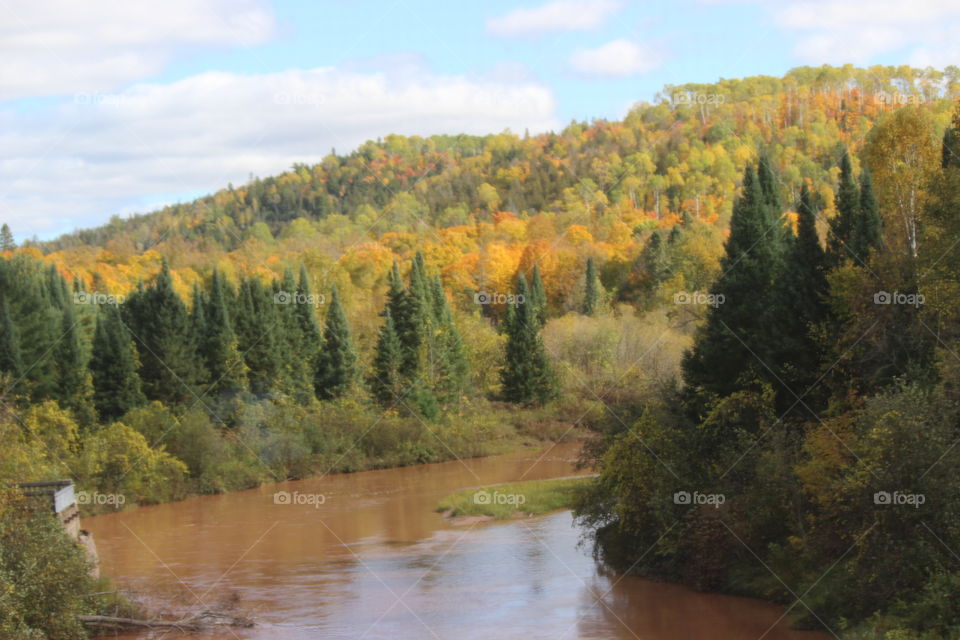 Fall in northern Michigan in the Porcupine Mountains