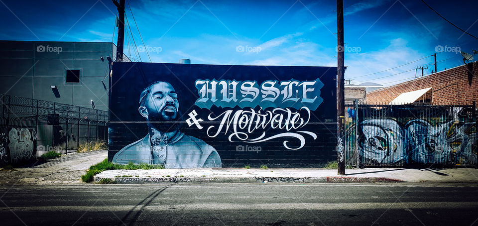 DTLA Street Art Hussle and Motivate