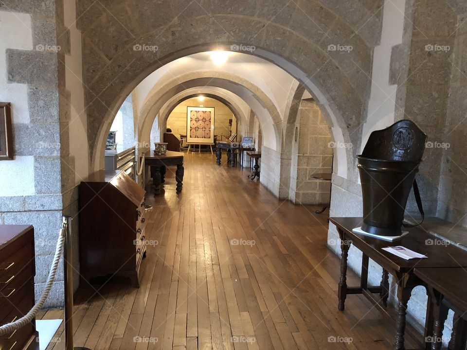 One of the very long corridors of the legendary Castle Drogo in Devon, UK, always so impressive.