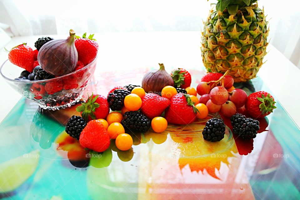 fruits and berries.