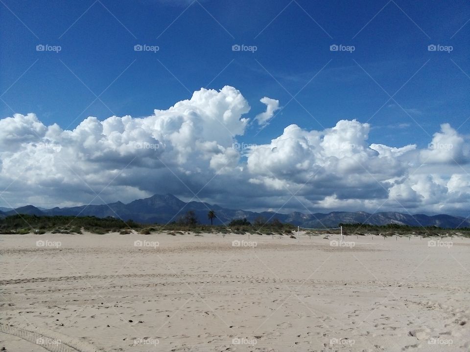 Mountain from the beach