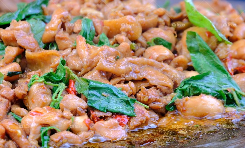 Basil Chicken is the delicious Thai food