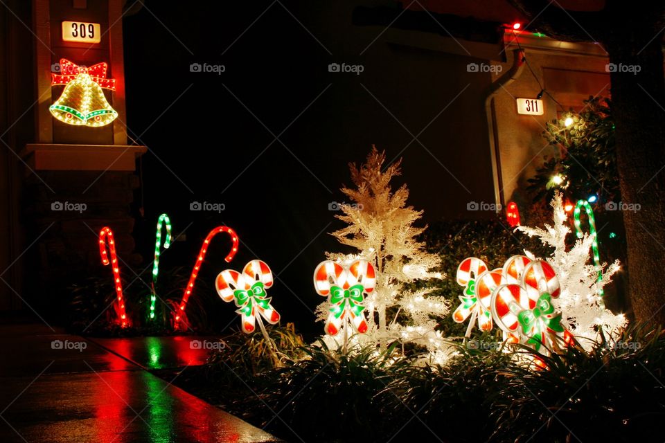 Christmas decoration at night 