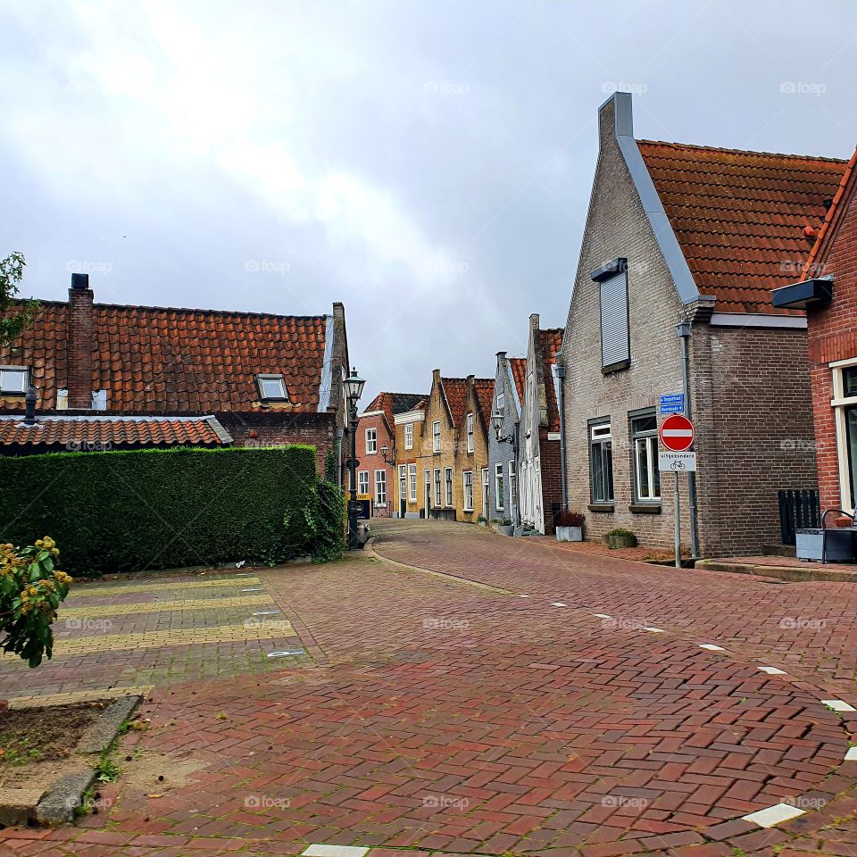 A village Zwartewaal in the Netherlands.