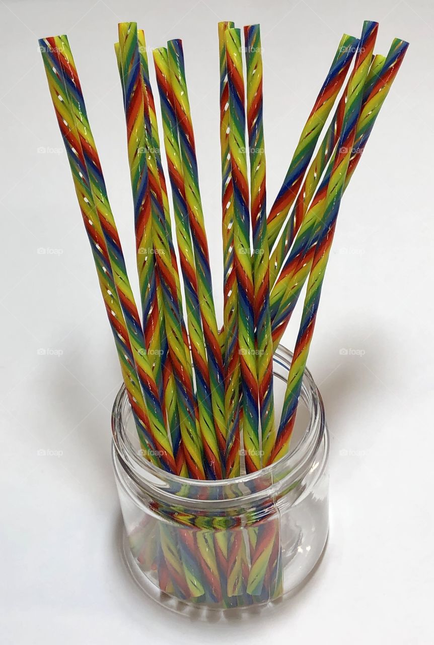 Spiral Rainbow Art Glass Rods