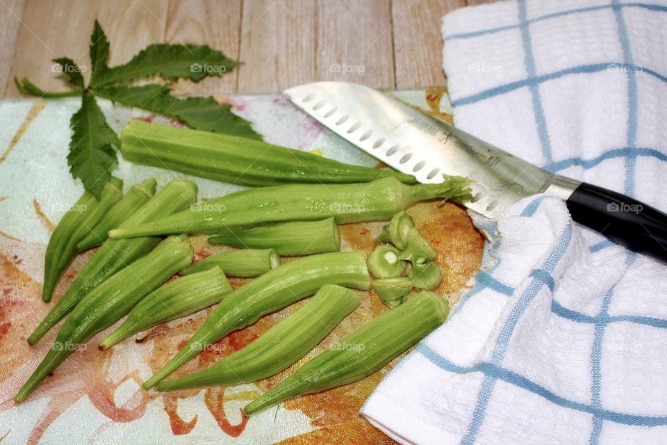 Harvested Okra From My Garden