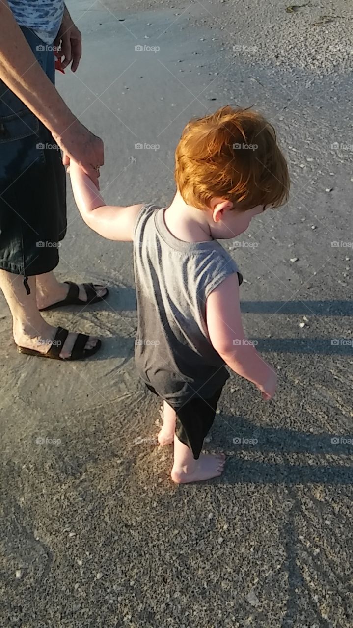 first time at the beach