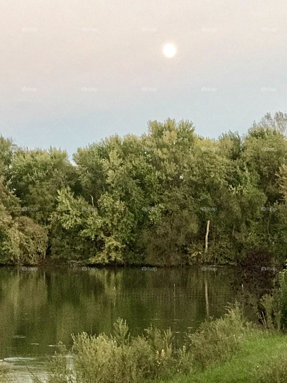 Moonrise Over Holiday Lake