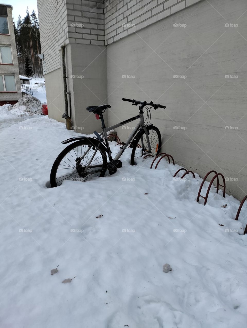 bicycle in snow