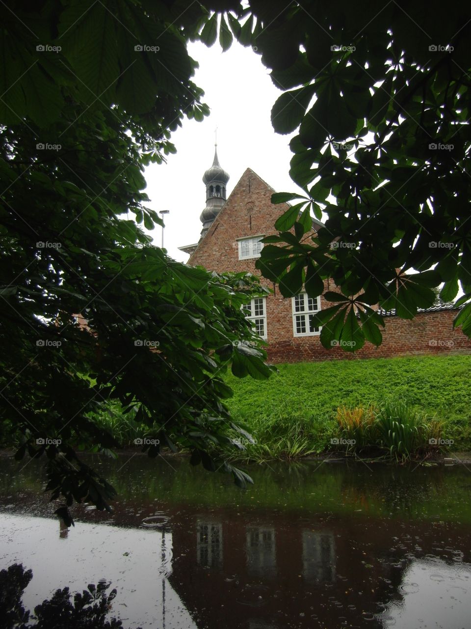 Husum Castle in the rain