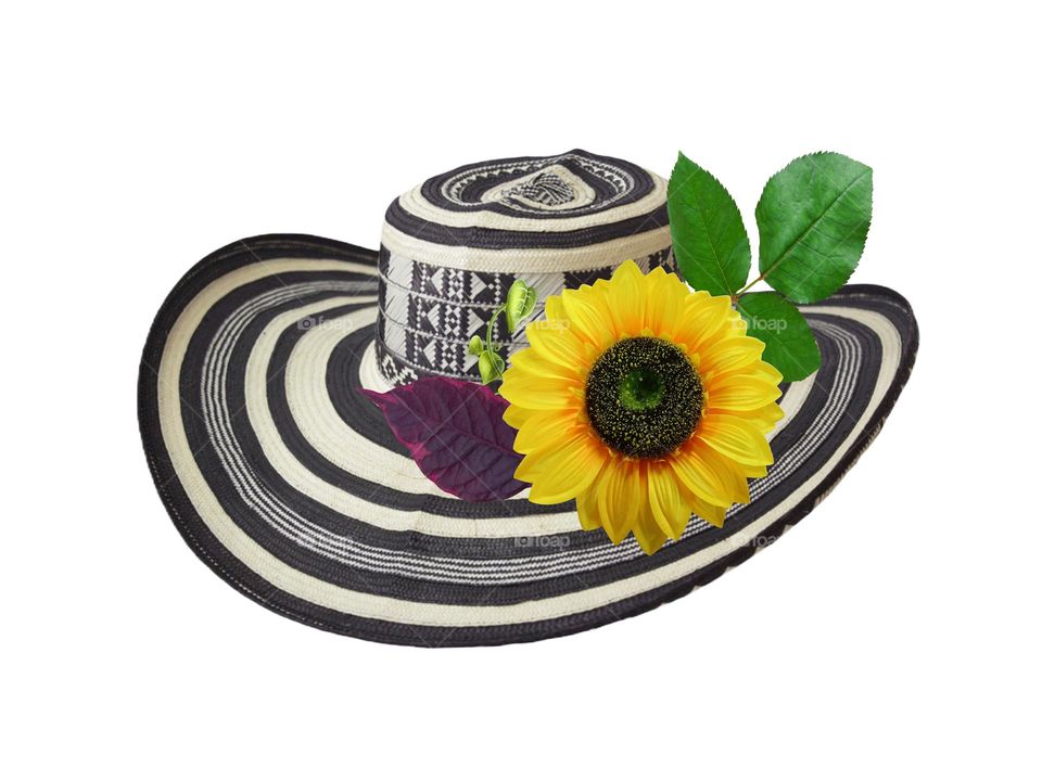 hat with sunflower