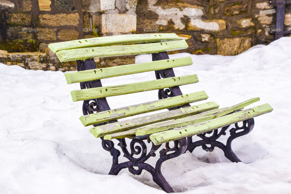 Bench On Snow/Winter
