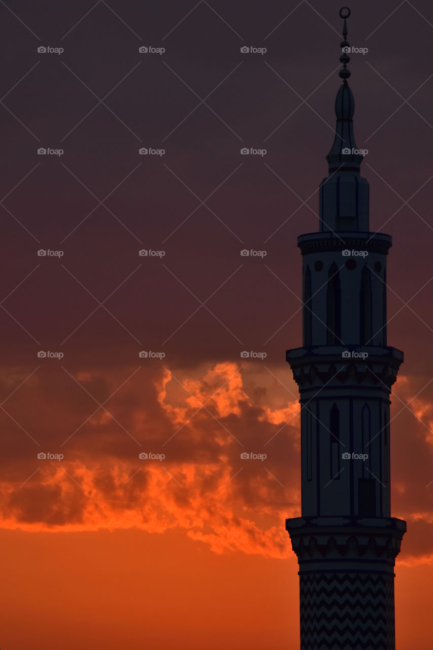 Silhouette shot of my neighbourhood mosque