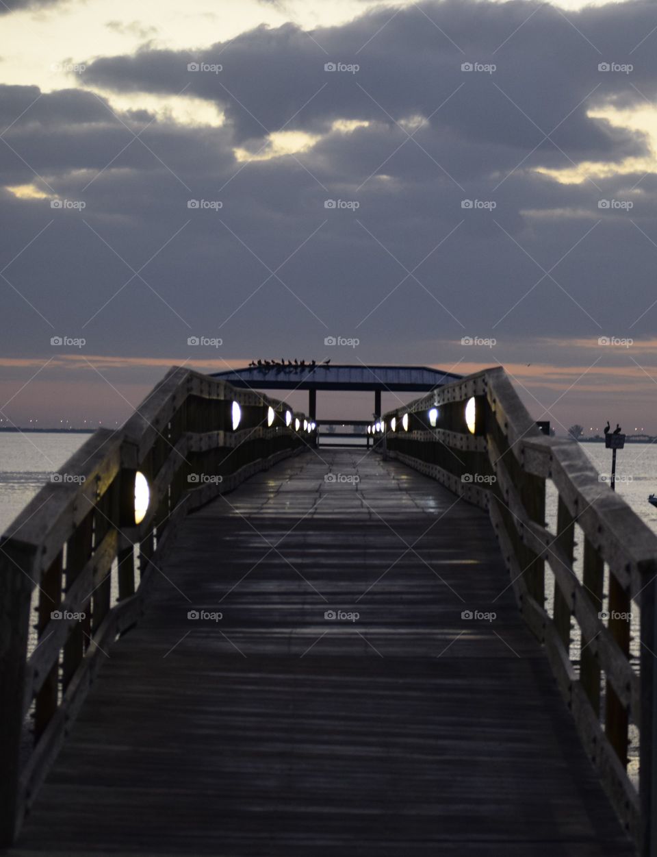 Gloomy looking evening at the pier