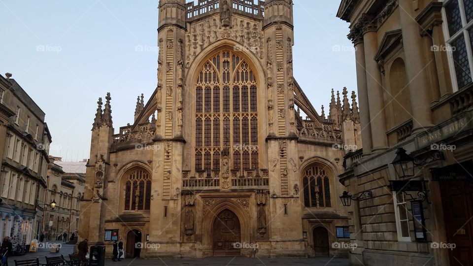 The Bath Abbey in Bath, Somerset