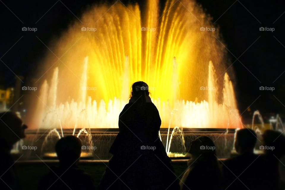Magic fountain in Montjuic, Barcelona