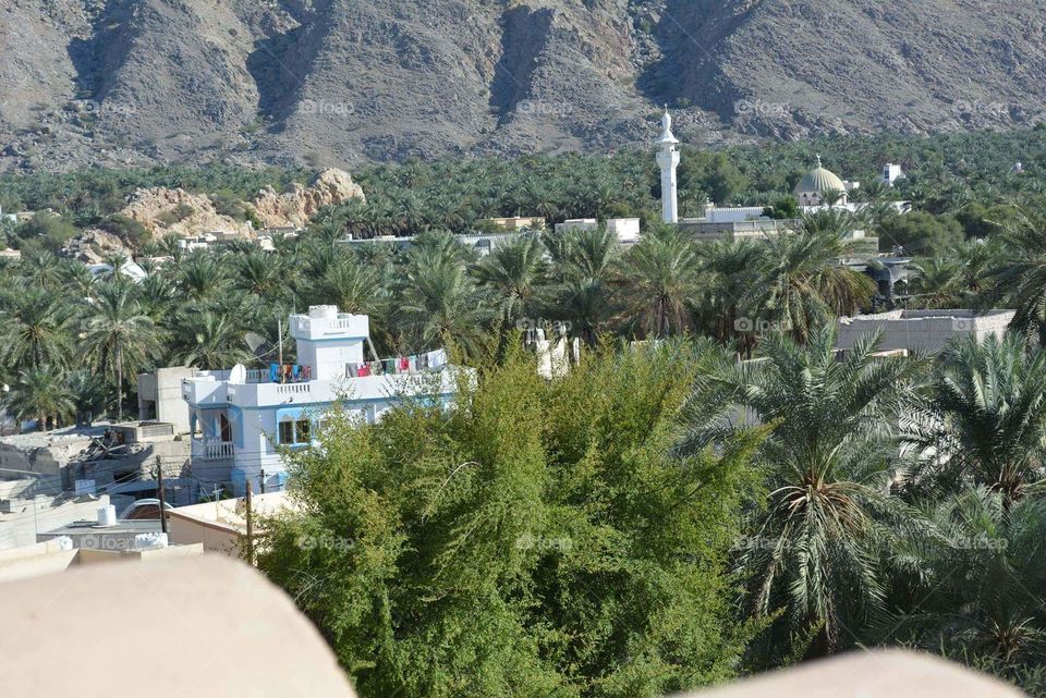 A Top view from Nakhal Fort, Oman