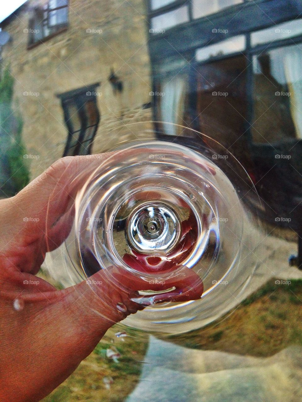 glass house hand blur by hannahdagogo