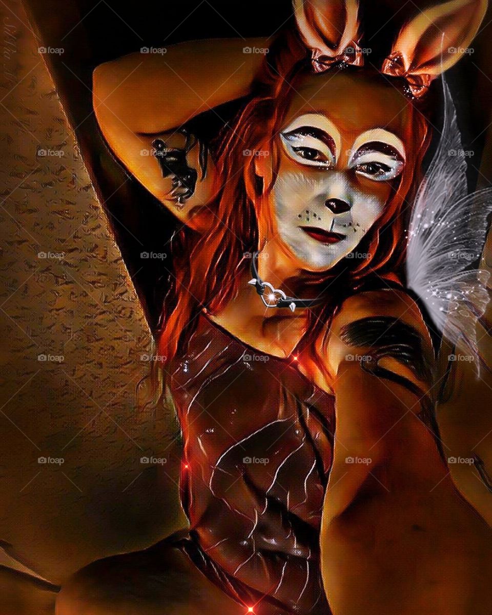 digital Easter face art