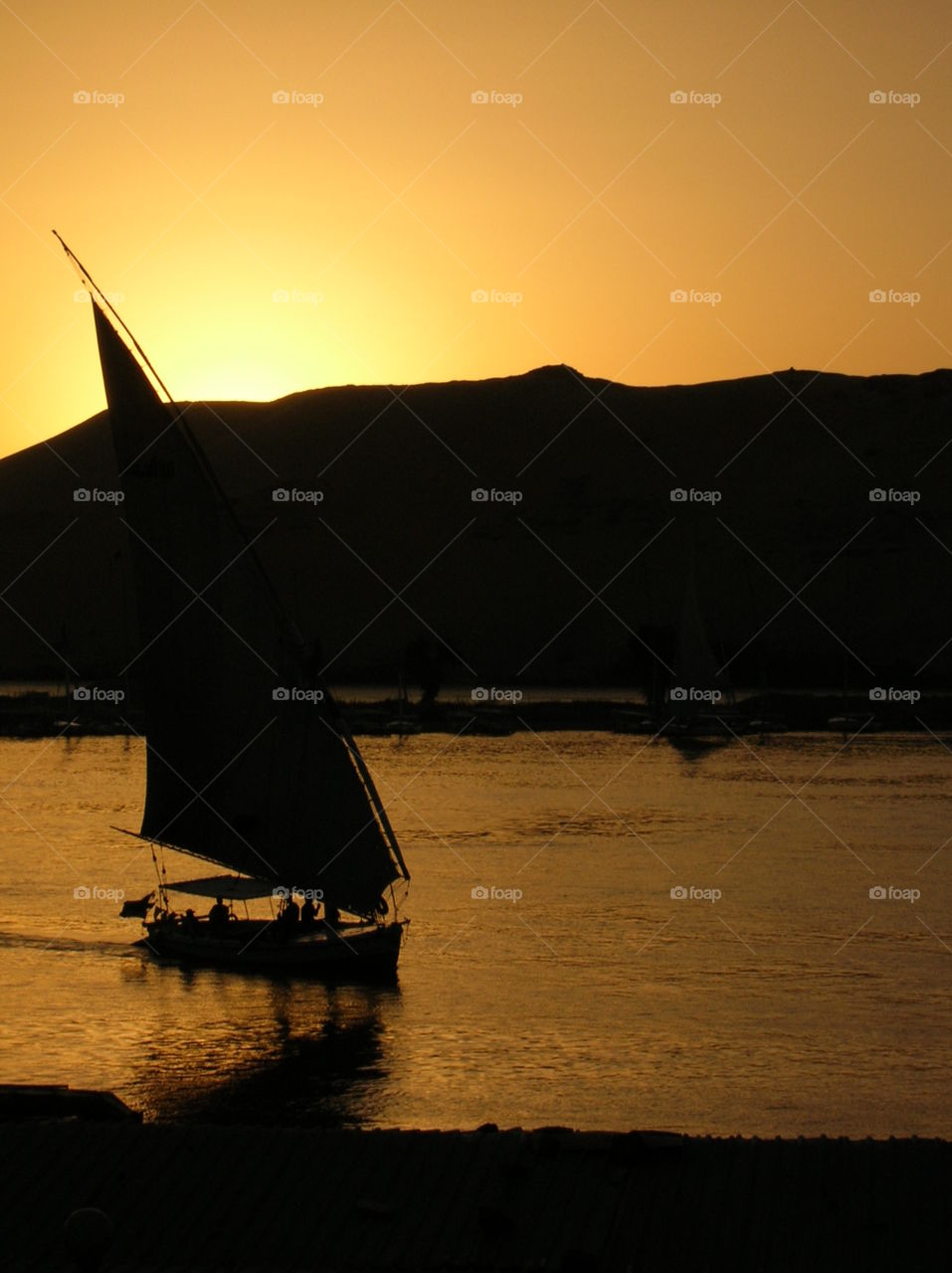 Sailing at sunset in Aswan