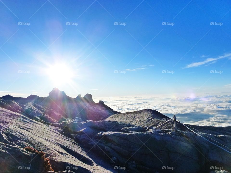 sunrise from the highest peak in southern east asia!