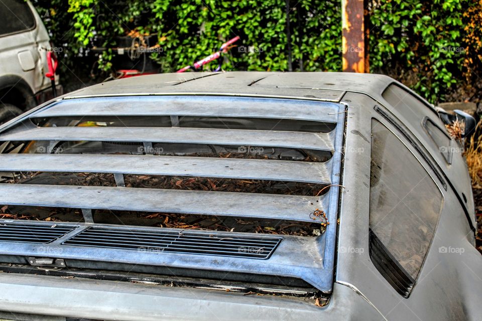 rooftop of a DeLorean