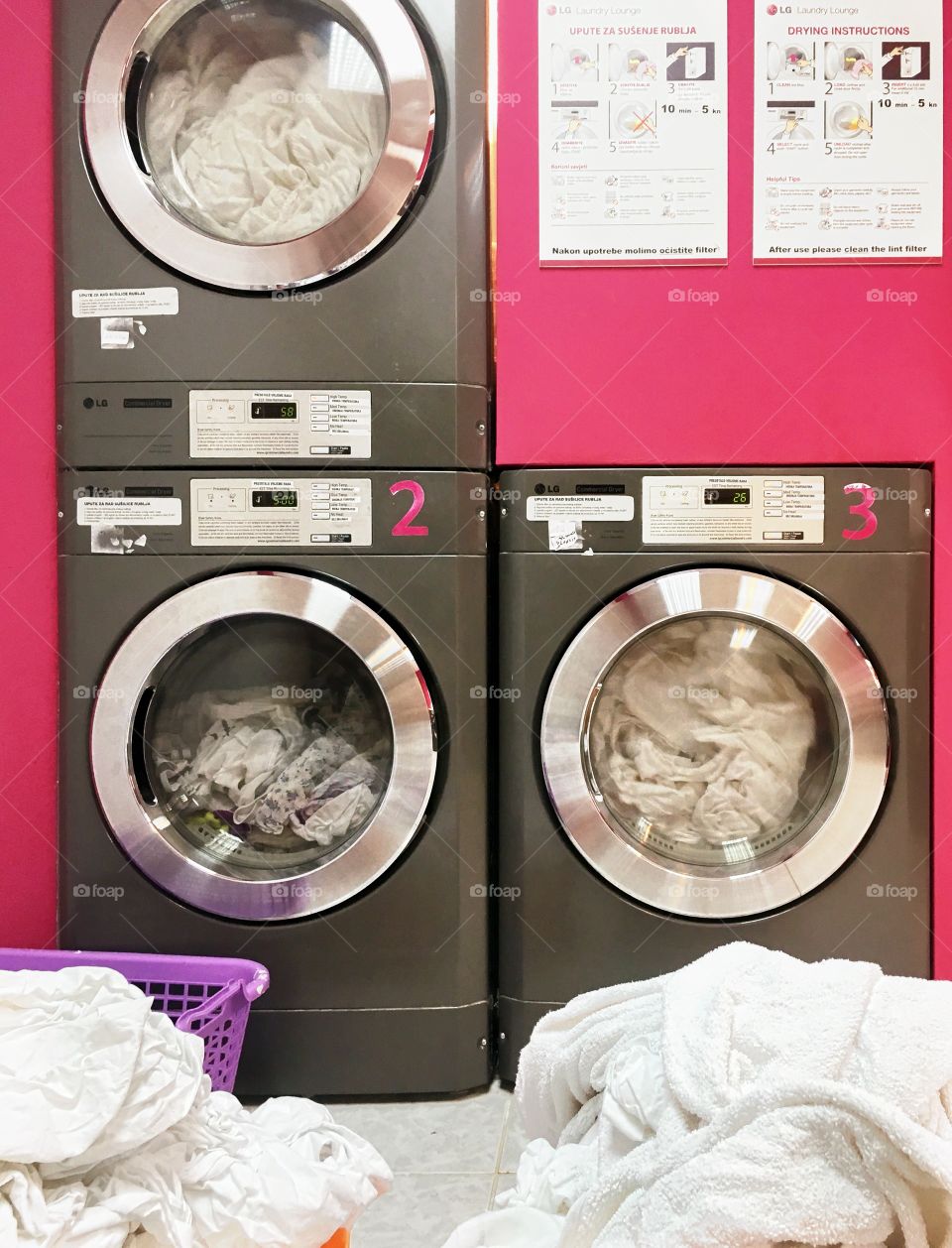 Washing machine in the laundry room