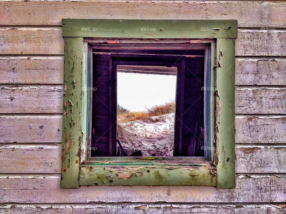 See through beach hut