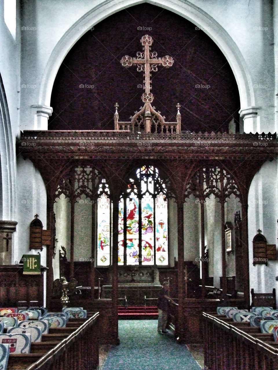 Inside a church