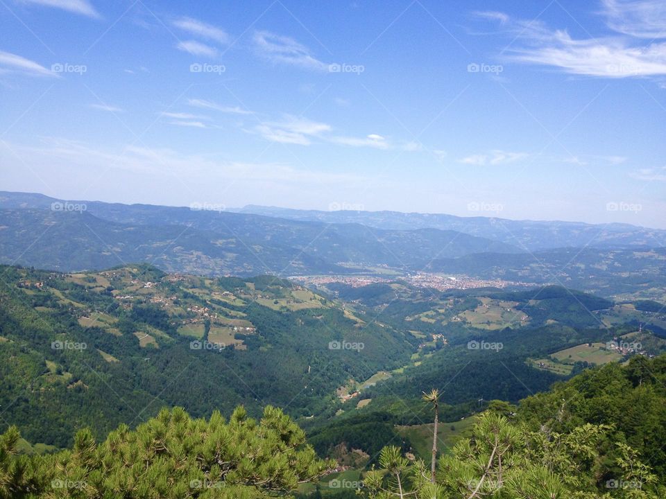 Breathtaking view from the mountain Tara