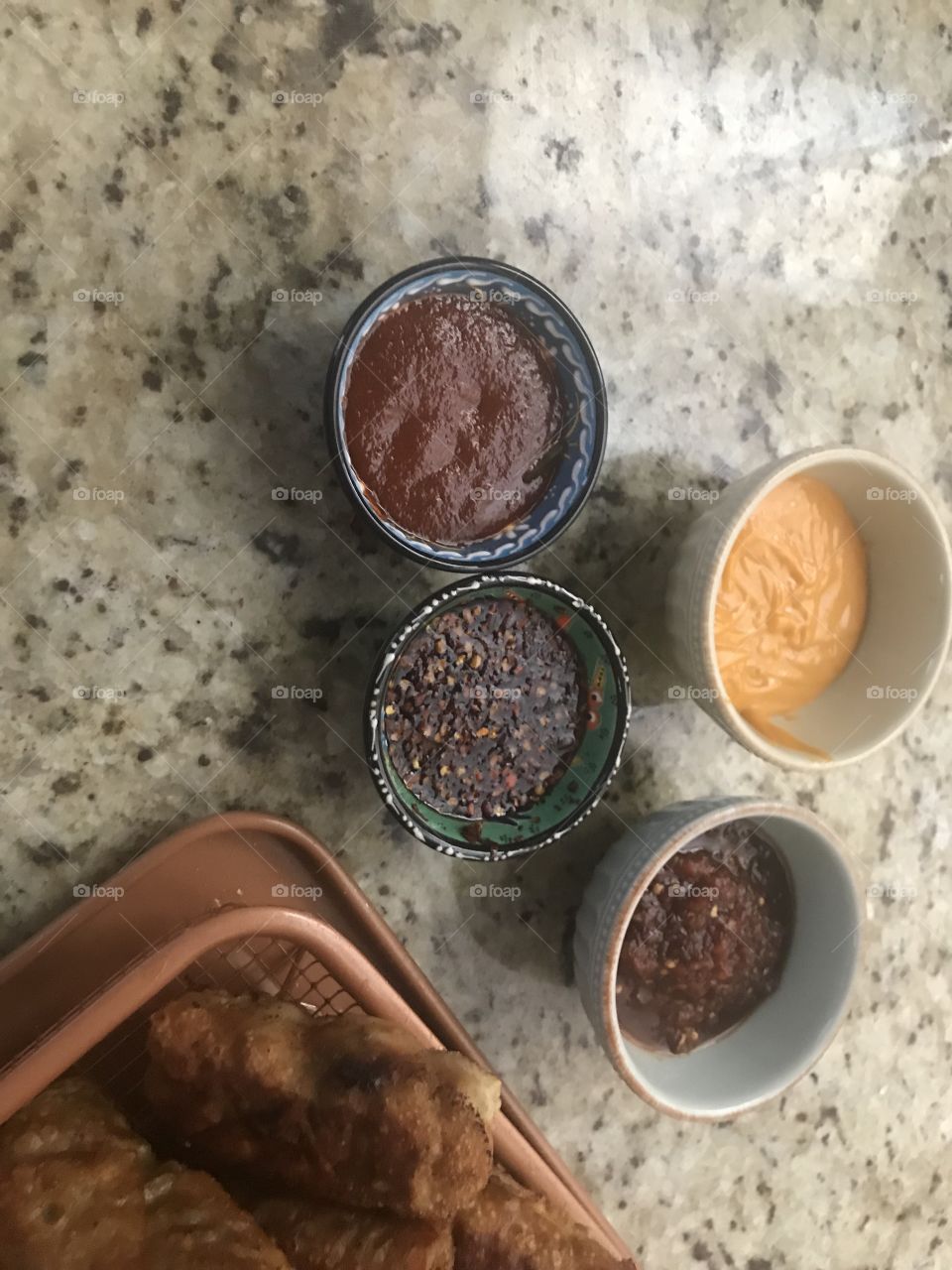 4 different kind of dipping sauce 