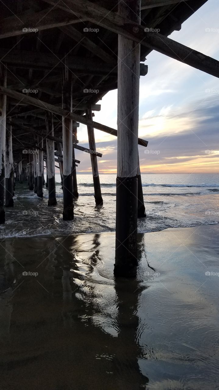 Newport Beach pier sunset