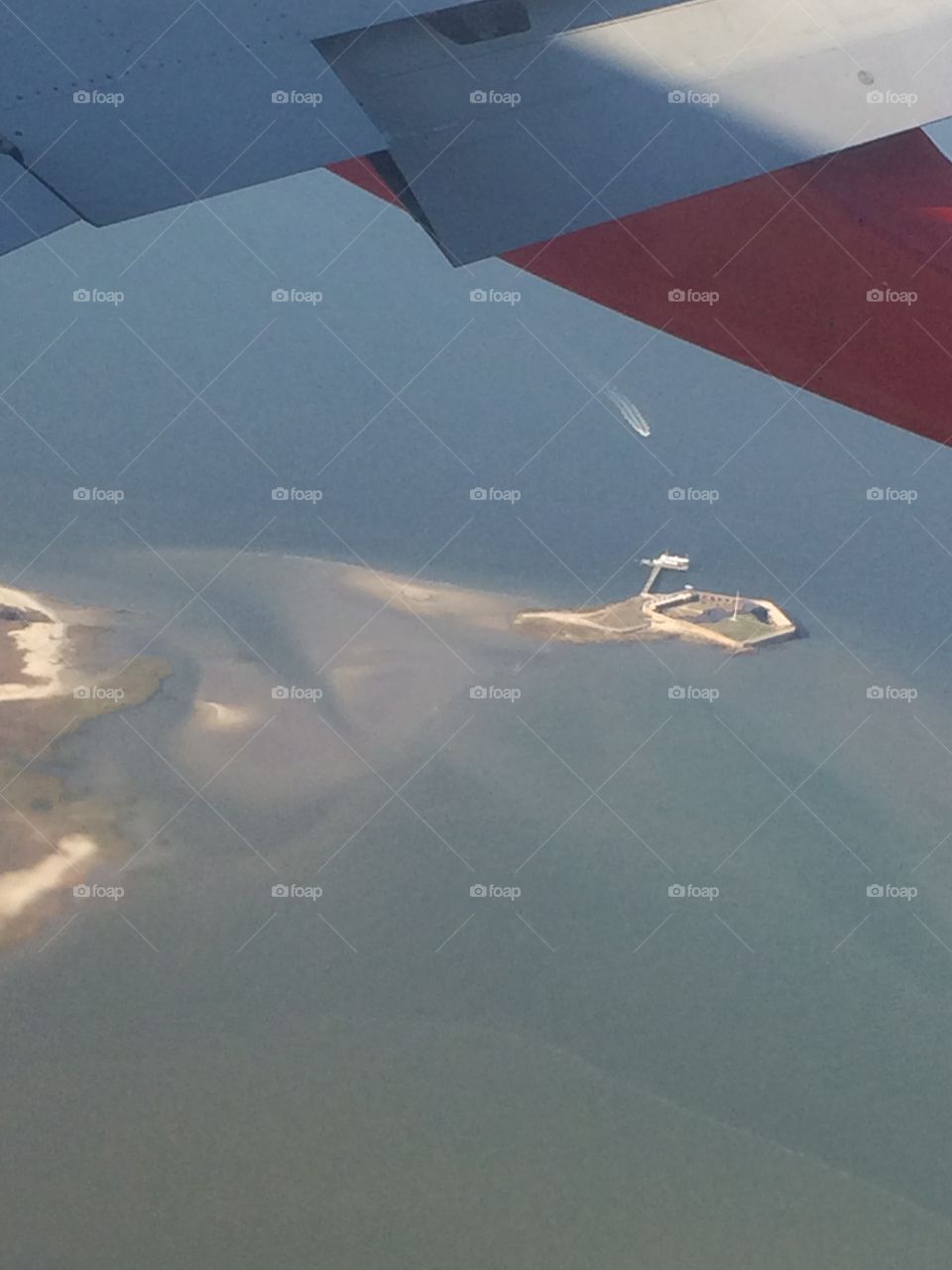 Fort sumpter from plane 