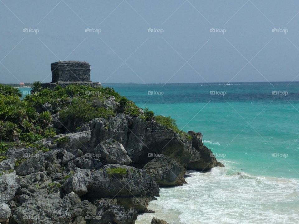 Ruins on Tulum Beach in Mexico
