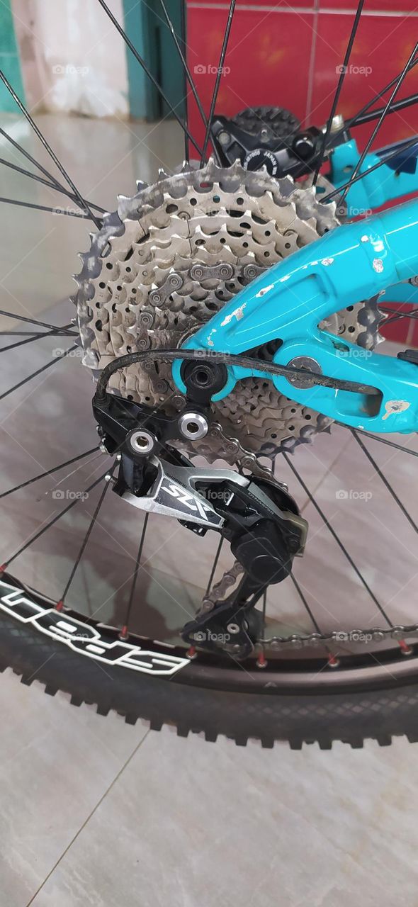 Bicycle rear wheel drive gear.