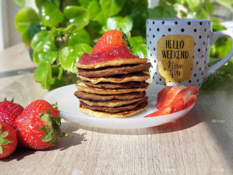 Pancake#sweet#fruits#yummy#strawberry