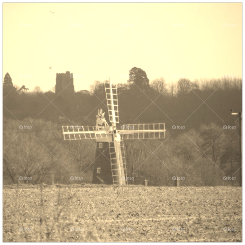 countryside windmill norfolk by sunnydee