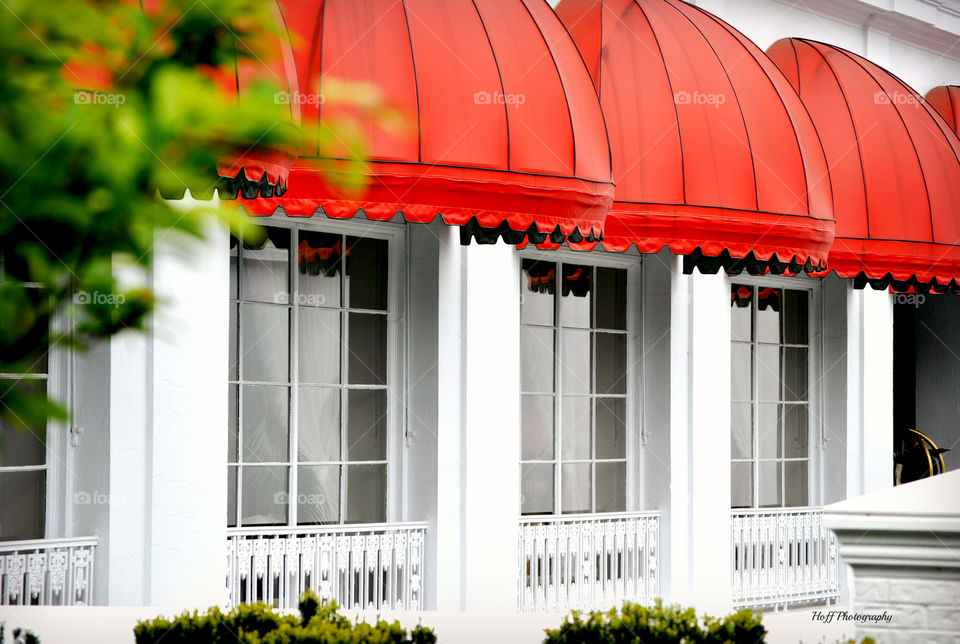 Red Window Canopies 